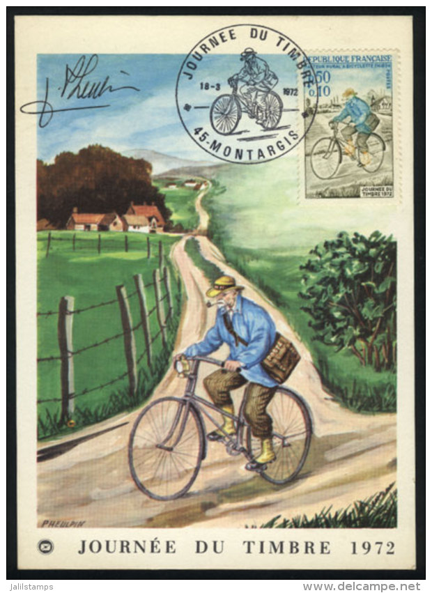 Maximum Card Of MAR/1972: Bicycle, With Special Pmk, VF Quality - Other & Unclassified