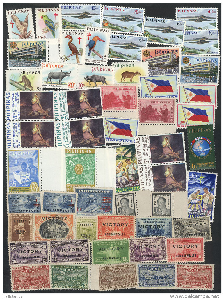 Lot Of Unmounted Sets, Stamps And Souvenir Sheets Of Excellent Quality, Yvert Catalog Value Euros 250+ - Philippines