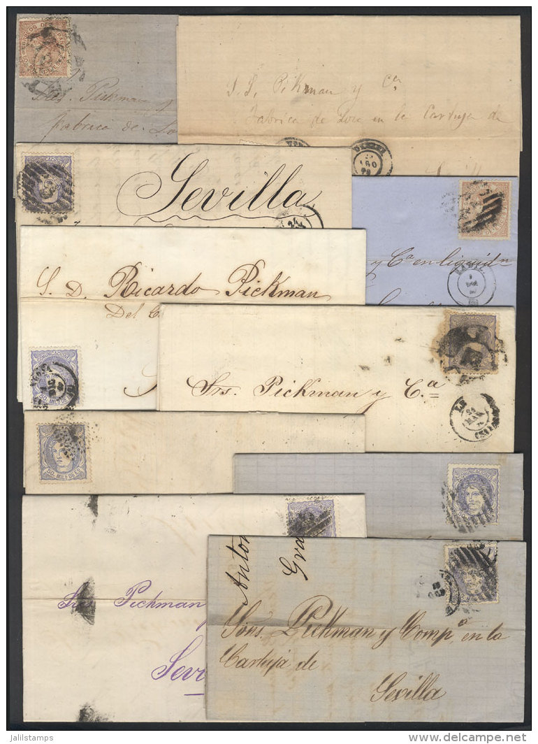 10 Letters And Folded Covers Used Between Circa 1867 And 1870, Interesting Postmarks, VF General Quality! - Other & Unclassified