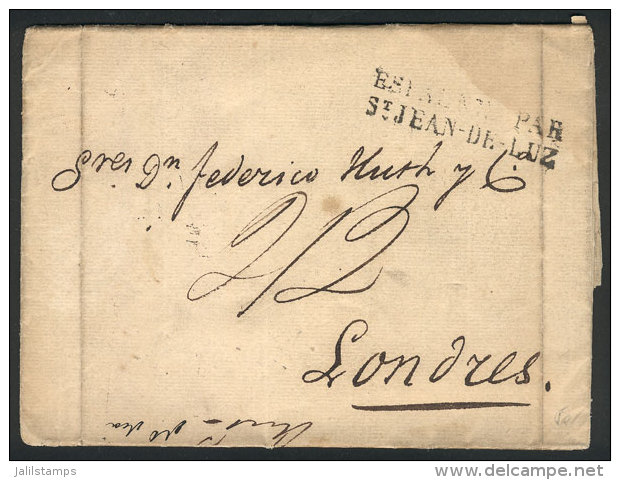 Entire Letter Sent From Madrid To London On 9/JUL/1834, Very Nice! - ...-1850 Prephilately