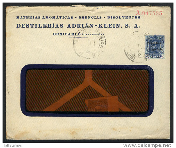 Private Stationery Envelope Of 40c. Of Adrián-Klein Distillery, Of Benicarló (Castellón), Sent... - 1931-....