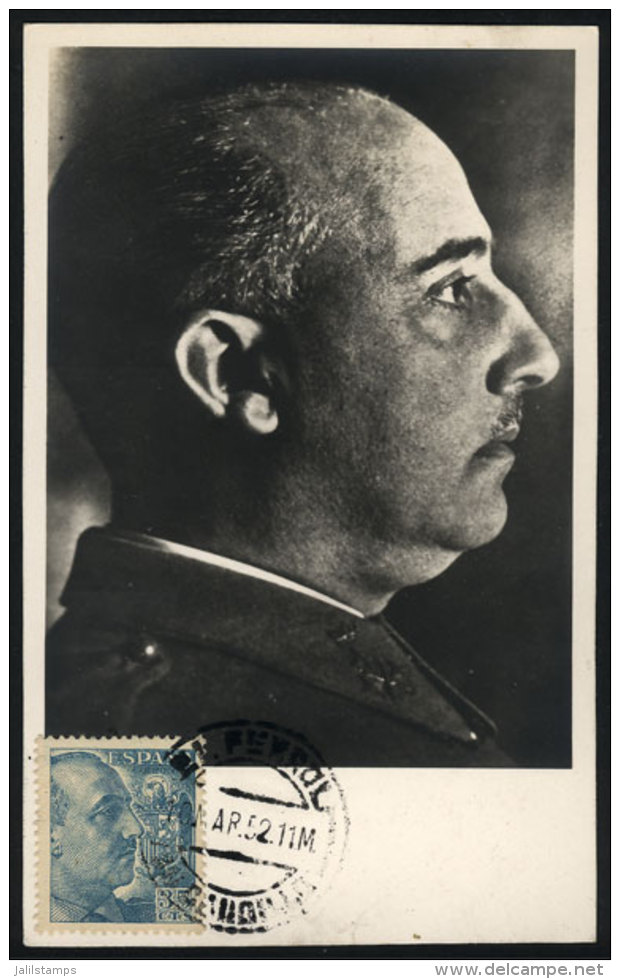 General FRANCO, Maximum Card Of 10/MAR/1952, VF Quality - Maximum Cards