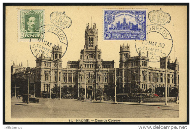 MADRID: Post Office, Maximum Card Of MAY/1930, VF Quality - Maximum Cards