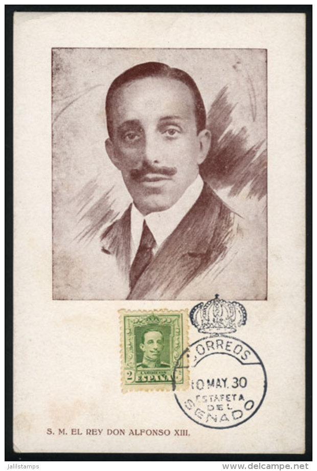 King Don Alfonso XIII, Maximum Card Of MAY/1930, Fine Quality - Maximum Cards