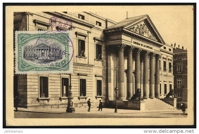 MADRID: Congress Of Deputies, Maximum Card Of 23/AP/1916, VF Quality - Maximum Cards