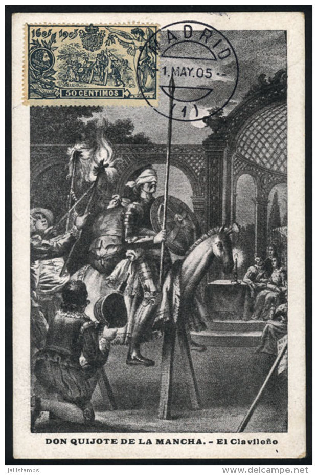 Don Quixote - Clavile&ntilde;o The Swift Wooden Horse, Maximum Card Of MAY/1905, With Cinderella, VF Quality - Maximum Cards