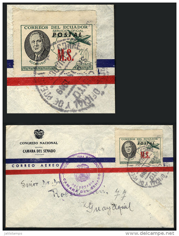 Official Airmail Cover Sent From Quito To Guayaquil On 15/SE/1949, VF Quality! - Ecuador