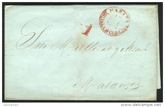 Entire Letter Sent From Habana To Matanzas On 12/JA/1846, VF! - Other & Unclassified
