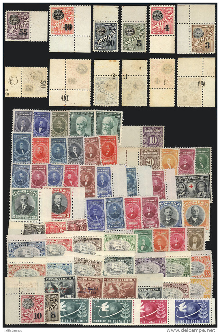 Lot Of Stamps And Complete Sets, Most Unmounted Perfect (some Lightly Hinged Or Used), Very Fine Quality, Low... - Costa Rica