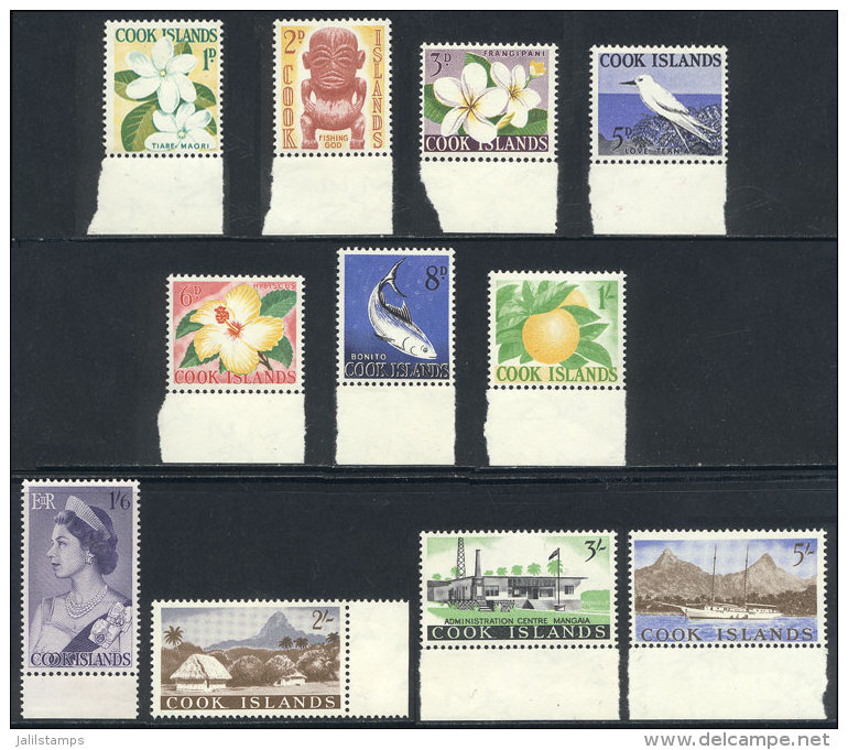 Sc.148/158, 1963 Flowers, Birds, Fish, Ships, Complete Set Of 11 Unmounted Values, Excellent Quality, Catalog Value... - Cook Islands