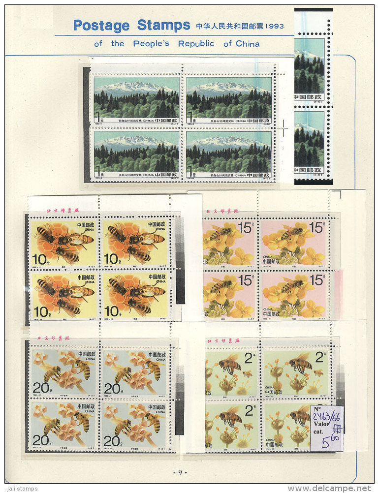 Album With Stamps Issued In 1993, Corner Blocks Of 4, Very Thematic, MNH And Of Excellent Quality. It Includes An... - Collections, Lots & Series