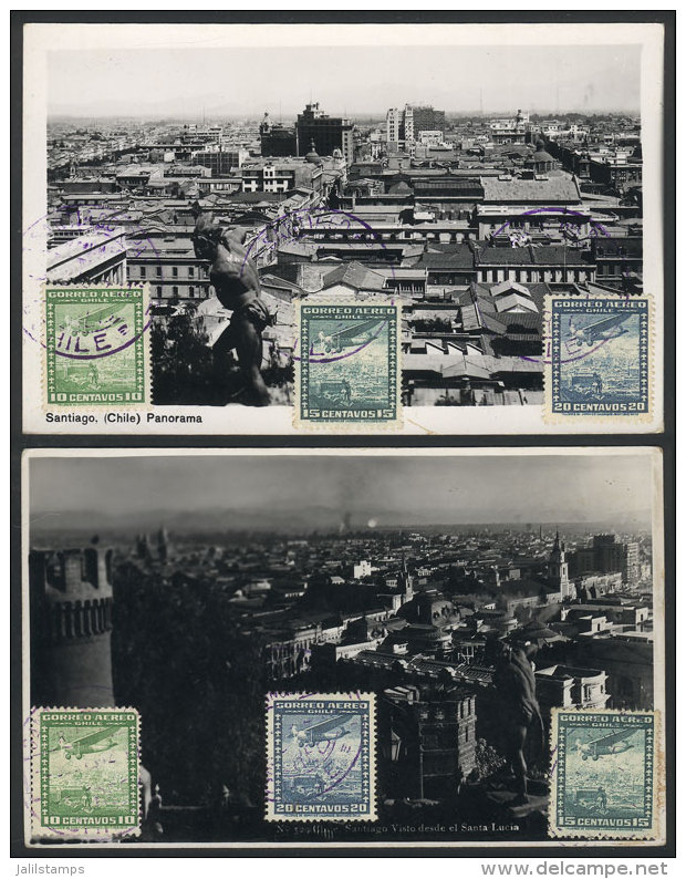 VALPARAISO: General View, 2 Old Maximum Cards, VF Quality - Chile