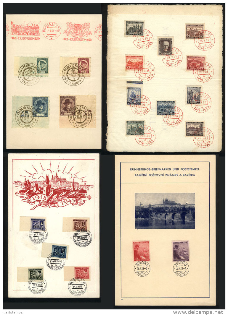 34 Cards, Brochures And Covers Of Circa 1928/1945, All With Interesting Special Postmarks, Very Few With Minor... - Collections, Lots & Series