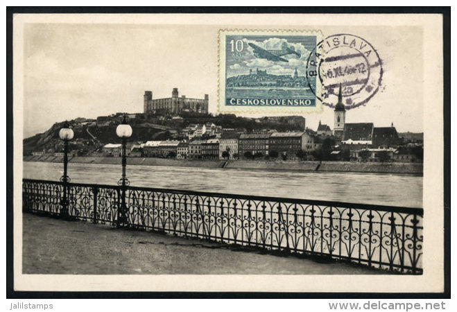 BRATISLAVA: General View, Maximum Card Circa 1945, VF Quality - Other & Unclassified