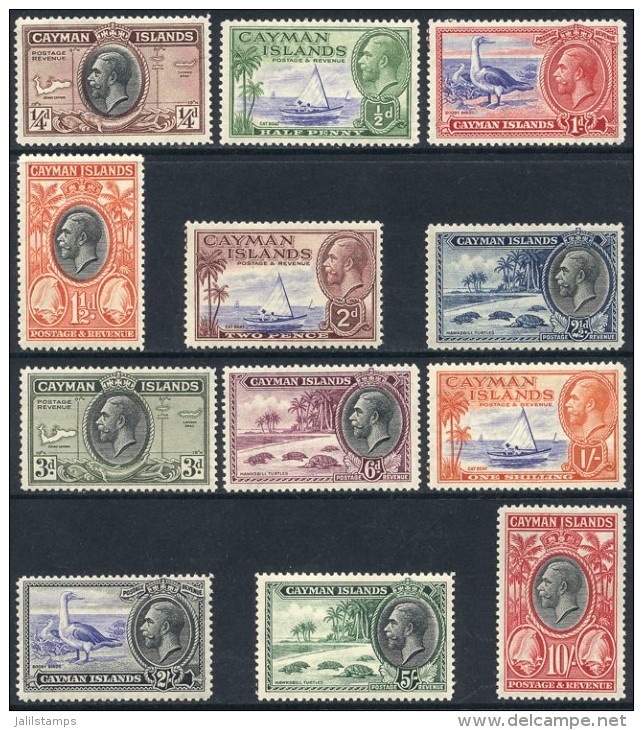 Sc.85/96, 1935/6 Turtles, Birds, Ships, Maps Etc., Complete Set Of 12 Unmounted Values, Excellent Quality, Catalog... - Cayman Islands