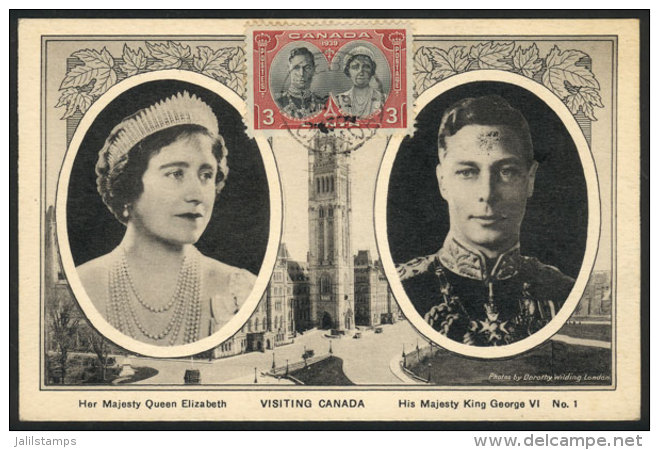 King George VI And The Queen, Royalty, Visit To Canada, Maximum Card Of 19/MAY/1939, VF Quality - Maximum Cards
