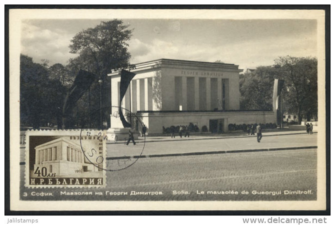 SOFIA: Mausoleum Of Georgi Dimitrov, Maximum Card Of 1950, VF Quality - Other & Unclassified