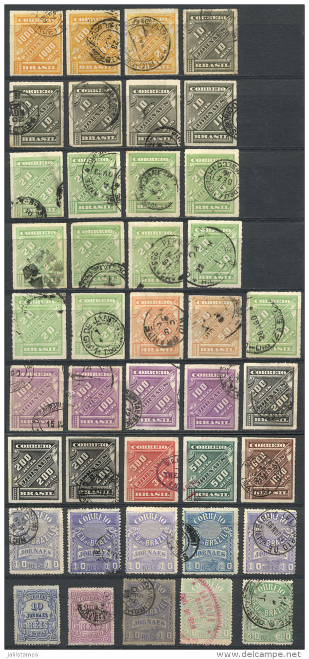 NEWSPAPER STAMPS: Interesting Lot Of Old Stamps, VF General Quality, Good Opportunity! - Collections, Lots & Series