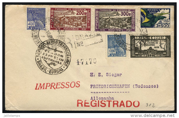Cover Flown By ZEPPELIN, Sent From Rio De Janeiro To Germany On 2/AU/1935, VF Quality! - Covers & Documents