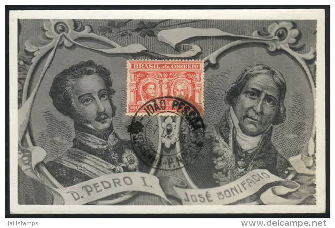 Emperor Pedro I And José Bonifacio, Independence, Maximum Card Of SE/1930, VF - Maximumkarten