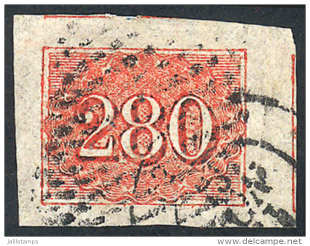 Sc.39, 1861 280R. Red, Wide Margins, Very Fine Quality! - Ungebraucht