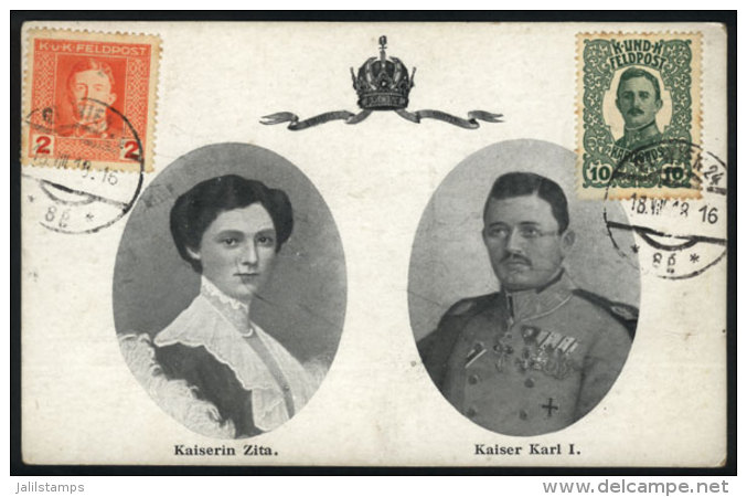 Kaiser Karl I Of Austria And  Empress, Royalty, Maximum Card Of AU/1918, VF Quality - Bosnia And Herzegovina