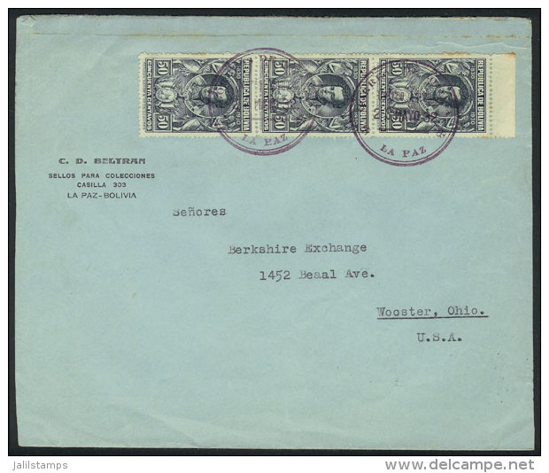 23/MAY/1932 La Paz - Cristobal, Panama Canal: PANAGRA First Flight (Mü.26), Arrival Backstamp Of 29/MAY, Very... - Bolivia