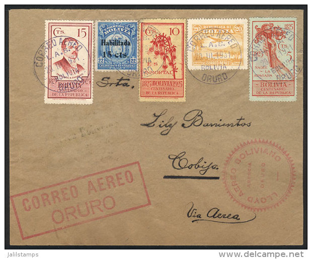 Cover Flown From Oruro To Riveralta On 20/MAR/1931 By LAB And From There To Final Destination (Cobija) By Land.... - Bolivia