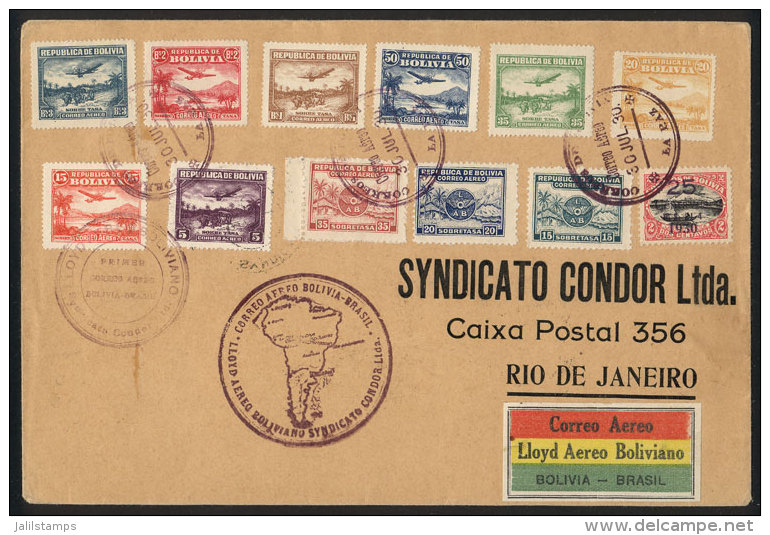 30/JUL/1930 La Paz - Rio De Janeiro, First Airmail Between Bolivia And Brazil, Carried By Lloyd Aéreo... - Bolivia