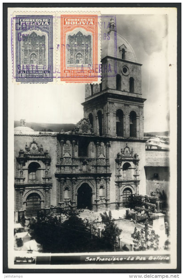 LA PAZ: Basilica Of San Francisco, Maximum Card Circa 1950, VF Quality - Bolivia