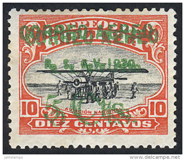 Sc.C11b, With DOUBLE Overprint Var., Very Rare, Mint No Gum, VF, Catalog Value US$175 - Bolivia