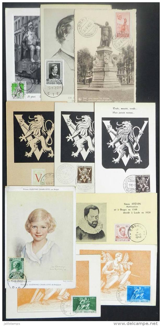 10 Maximum Cards Of 1938/57, Varied Topics: Famous Persons, Royalty, Coats Of Arms, Prisoners Of War, Etc., Fine To... - Other & Unclassified