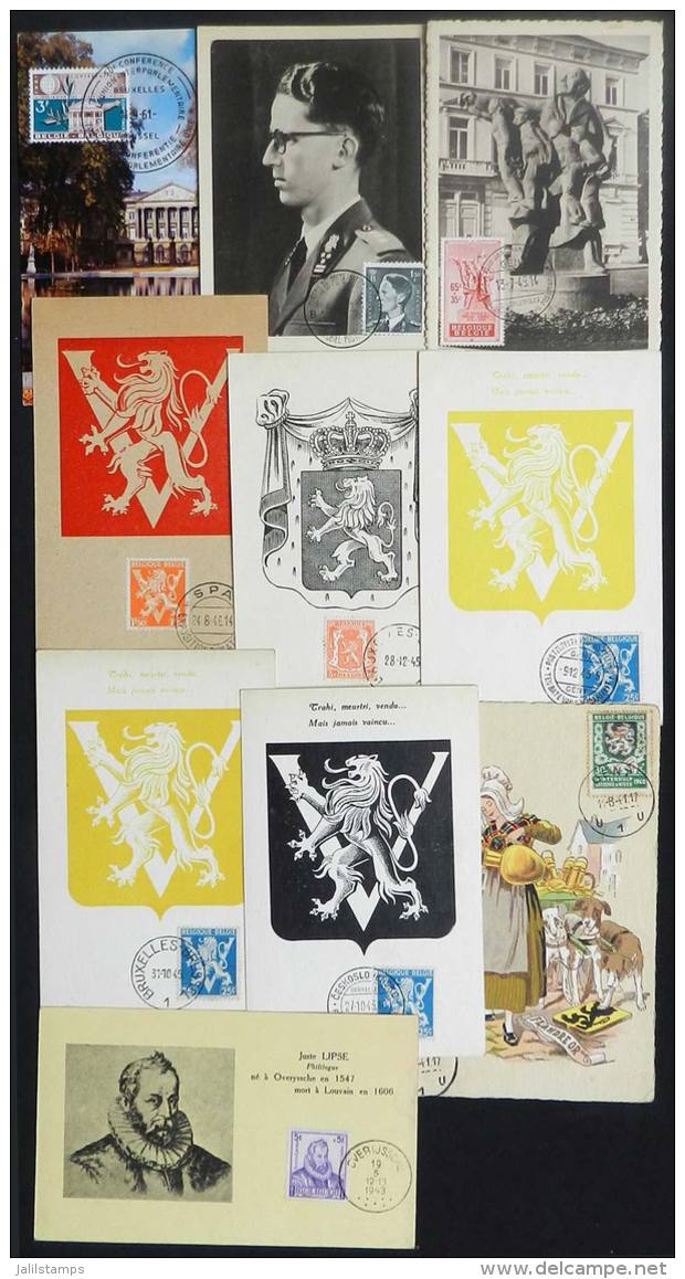 10 Maximum Cards Of 1941/61, Varied Topics: Architecture, Royalty, Famous Persons, Coats Of Arms, Etc., Fine To VF... - Other & Unclassified