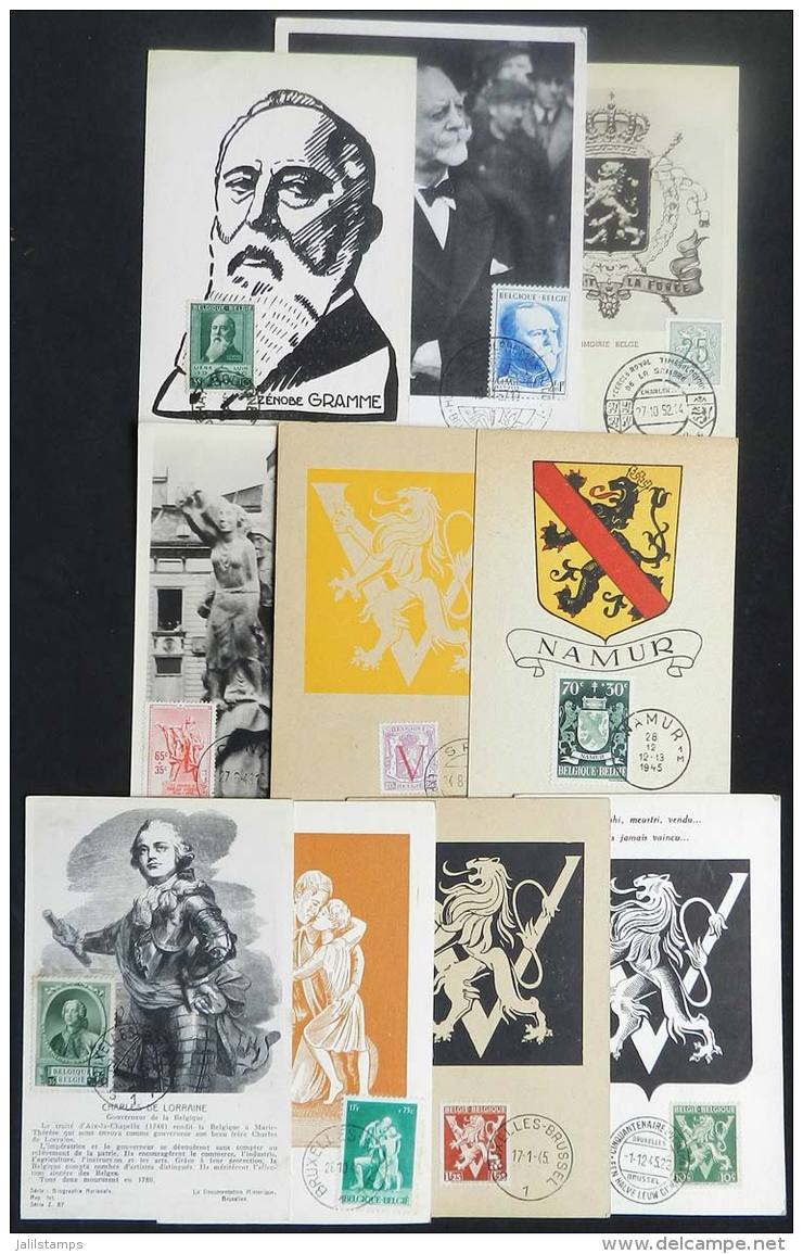 10 Maximum Cards Of 1932/57, Varied Topics: Famous Persons, Coats Of Arms, Prisoners Of War, Etc., Fine To VF... - Other & Unclassified