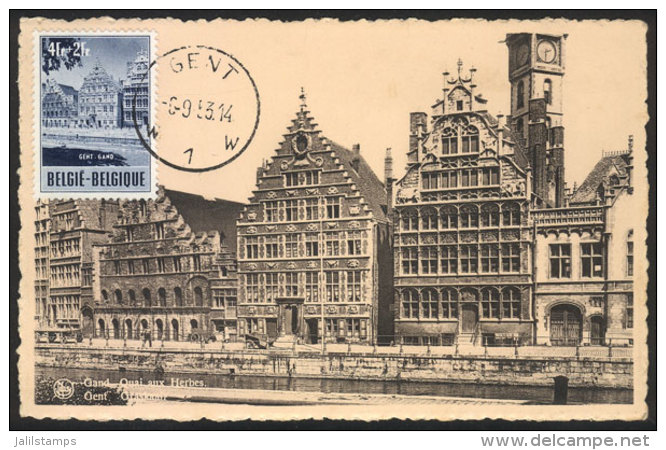 GAND/GENT: Graslei Harbour, Maximum Card Of SE/1953, VF - 1951-1960