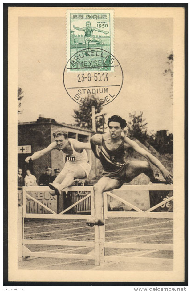 Topic SPORT, Track And Field, Athletics, Maximum Card Of AU/1950, With Postmark Of 'Seysel Stadium', VF - 1934-1951