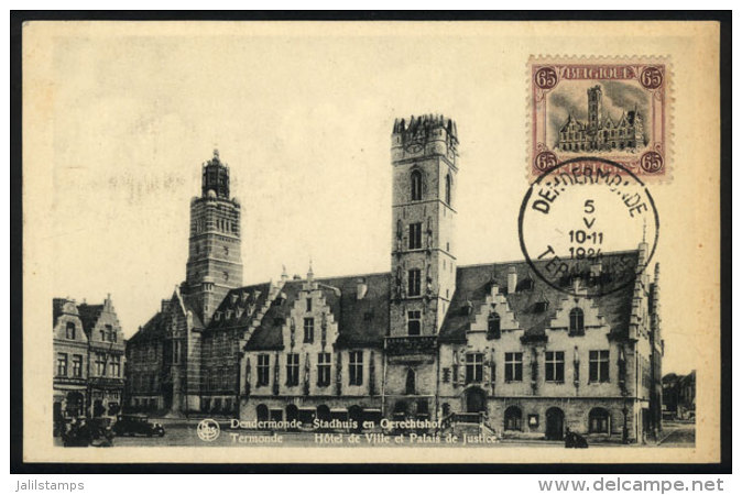 DENDERMONDE: City Hall, Architecture, Maximum Card Of MAY/1924, VF - 1905-1934