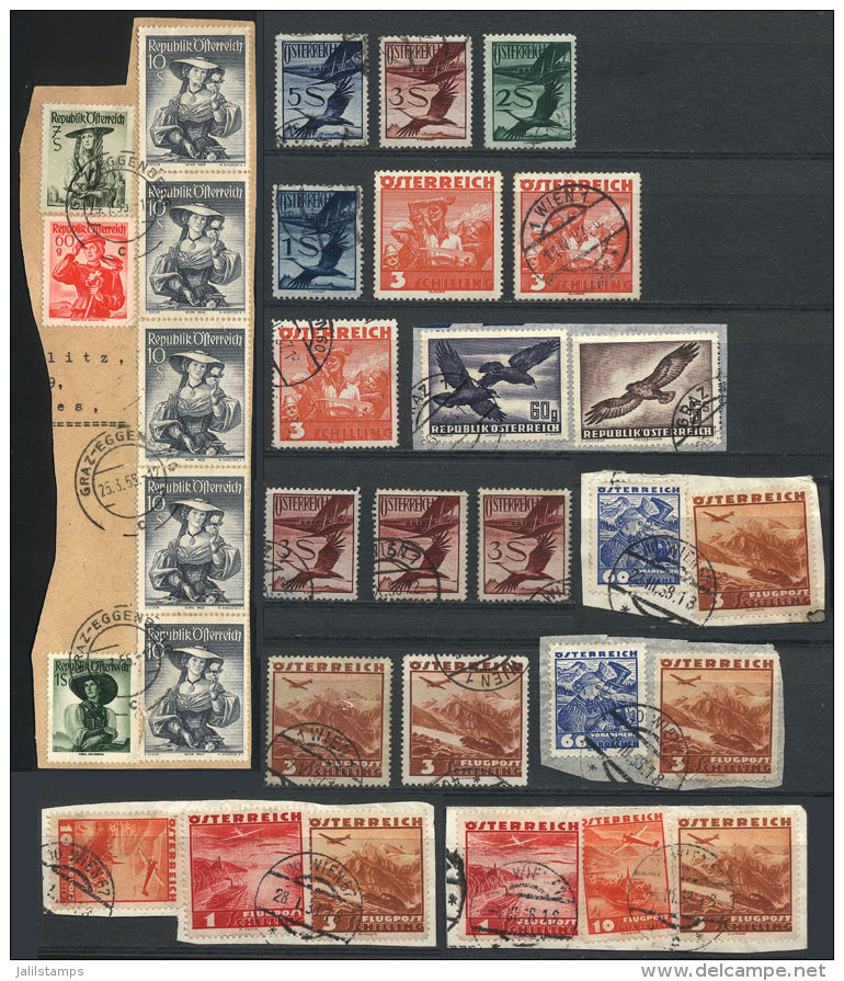 Lot Of Good Stamps, Almost All Used And Many On Fragments, Scott Catalog Value US$440+, Good Opportunity! - Collections