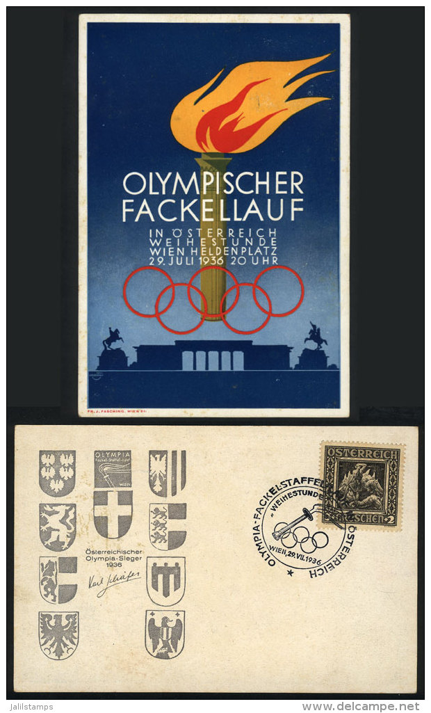 Card With Special Postmark Of The 1936 Olympic Games, Very Nice! - Other & Unclassified