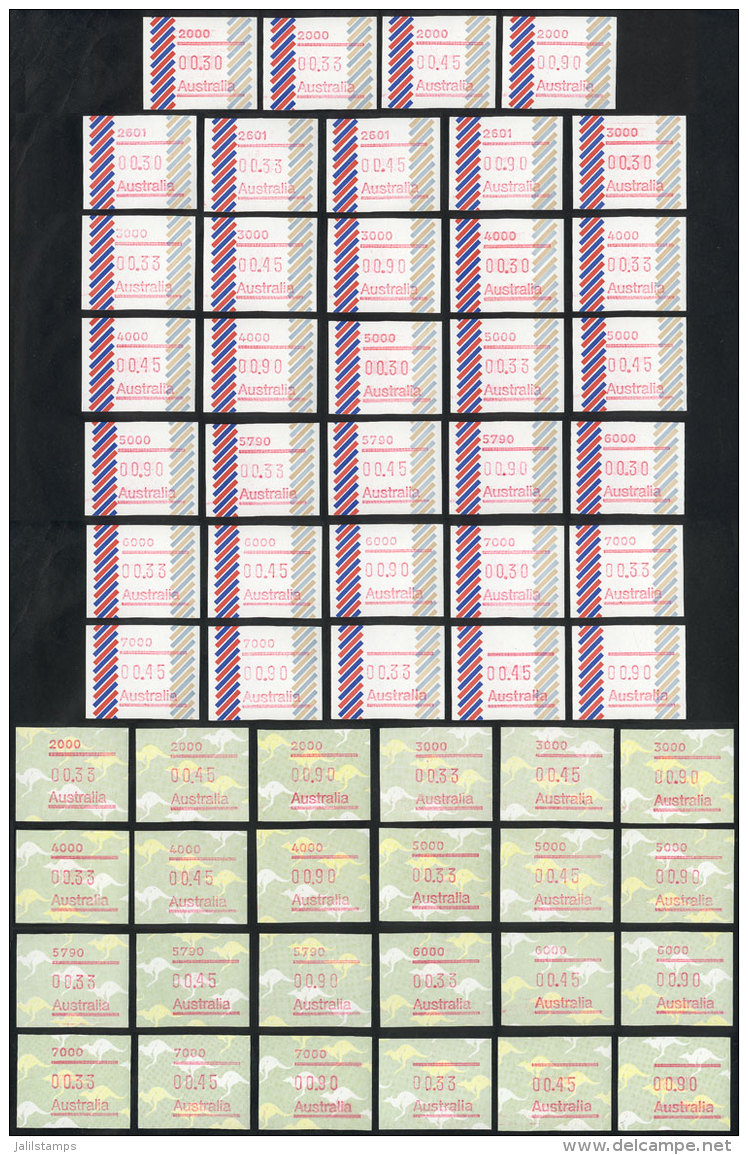 Lot Of Automatic Stamps (ATM) Issued In 1984 And 1985, All Different, Unmounted, Excellent Quality! - Collections