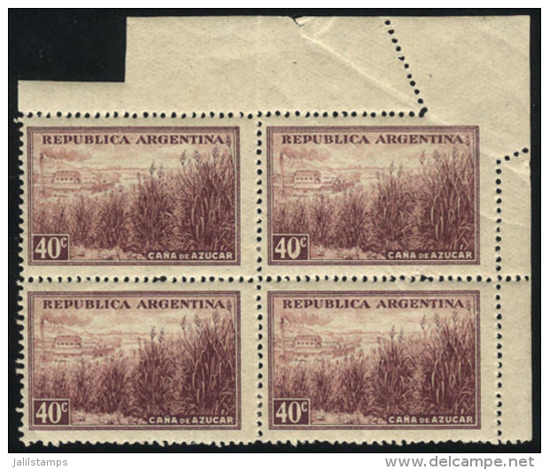 GJ.810, Corner Block Of 4 With Perforation VARIETY In The Corner, Excellent And Very Nice! - Other & Unclassified