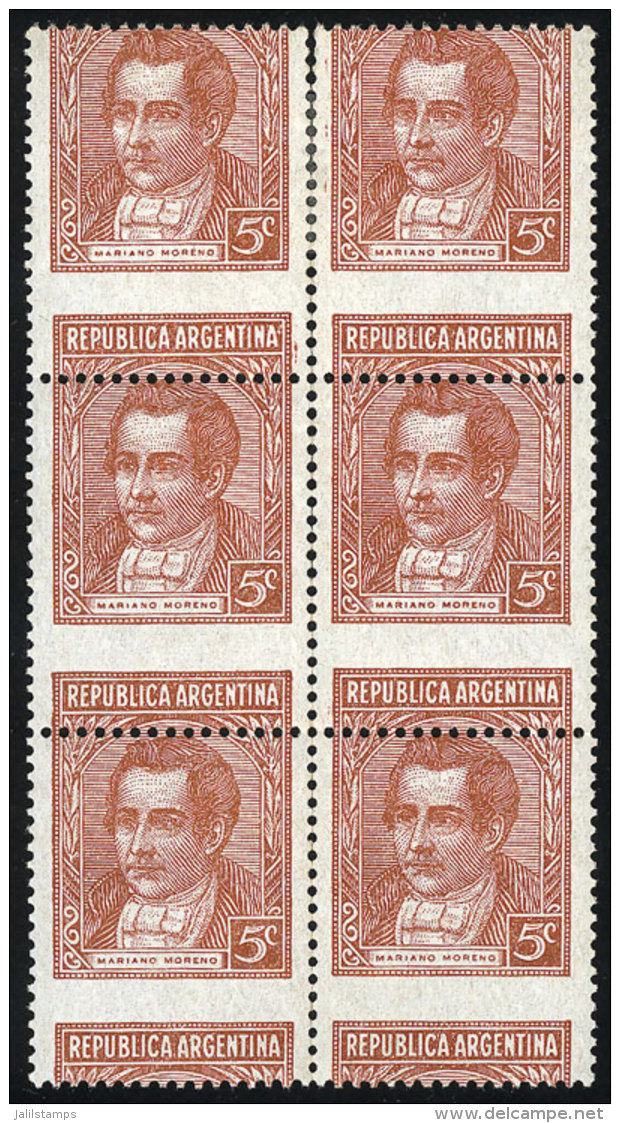 GJ.800, Block Of 6 With VERY SHIFTED PERFORATION, Excellent! - Sonstige & Ohne Zuordnung