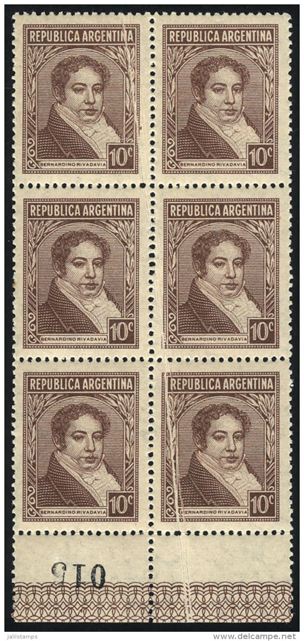 GJ.774A, Block Of 6 With DIAGONAL PAPER FOLD, VF Quality! - Other & Unclassified