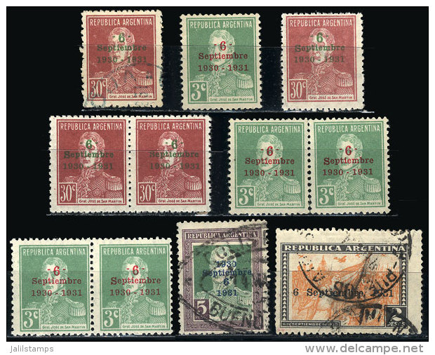 GJ.706/7, High Values Of The Set, Used, Also Other Used Or Mint Stamps, Including Pairs With Both Large S And Small... - Other & Unclassified