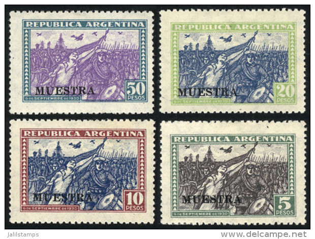 GJ.691/694, 1930 Revolution, High Values Of The Set With MUESTRA Overprint, Good Opportunity! - Other & Unclassified