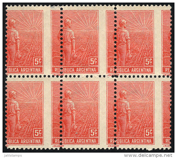 GJ.317, Block Of 6 With Strongly Shifted Perforation, Excellent Quality! - Other & Unclassified