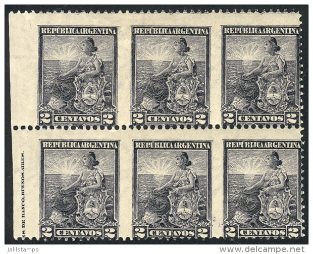 GJ.219PV, Block Of 6 IMPERFORATE VERTICALLY, Excellent Quality! - Other & Unclassified