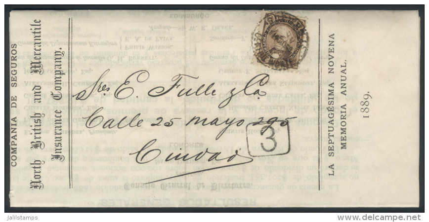 GJ.98, Franking ALONE A Printed Matter Of The Cía. De Seguros North British And Mercantile, Cancelled... - Other & Unclassified