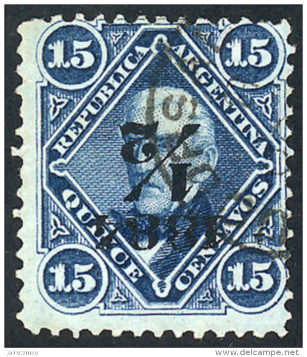 GJ.73b, With INVERTED OVERPRINT Variety, VF Quality, Rare! - Other & Unclassified