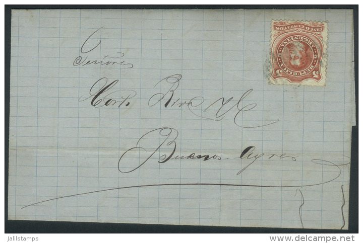 Complete Folded Letter Dated SANTA FE 10/SE/1870, Franked By GJ.38, Cancelled ON ARRIVAL In Buenos Aires (ellipse... - Other & Unclassified